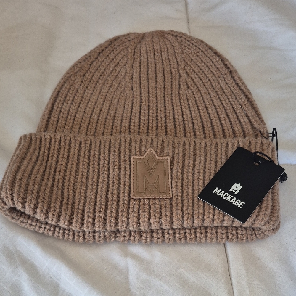 Mackage Tan Knit Beanie